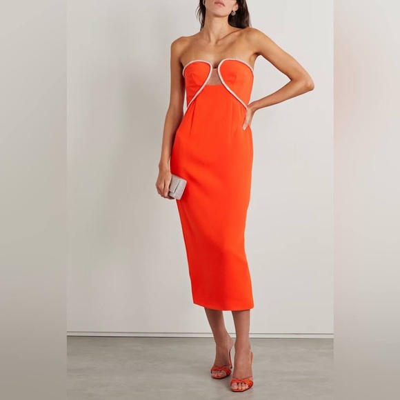 Sleeveless Crepe Midi Formal Dress - Picture 5 of 5